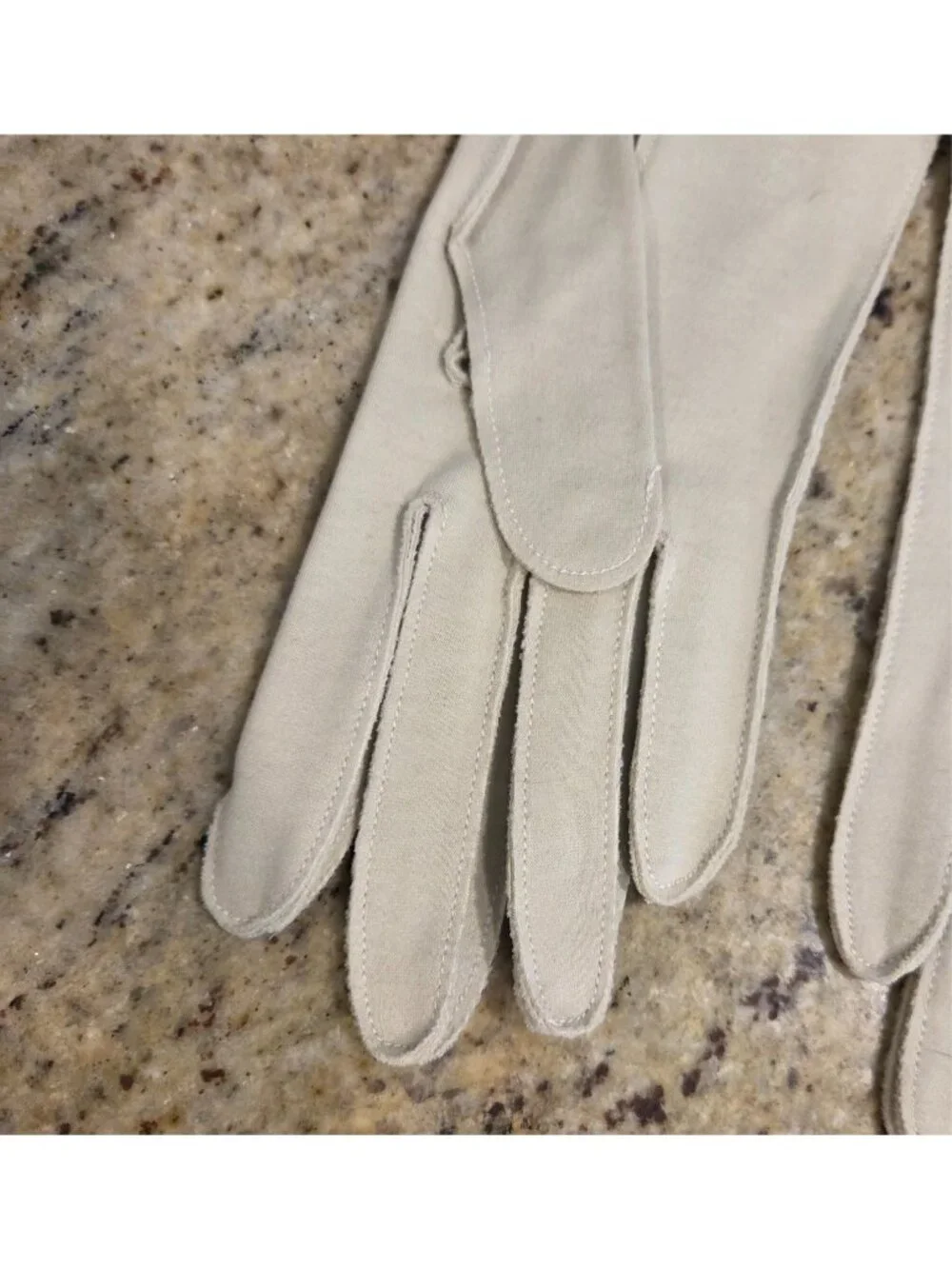 New! Vintage Women's Size S 6.5 Gray Beige Cotton Uniform Formal Gloves